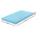 Giselle 12cm Memory Foam Mattress Topper Ventilated Cool Gel Bamboo Cover Single - Image 2