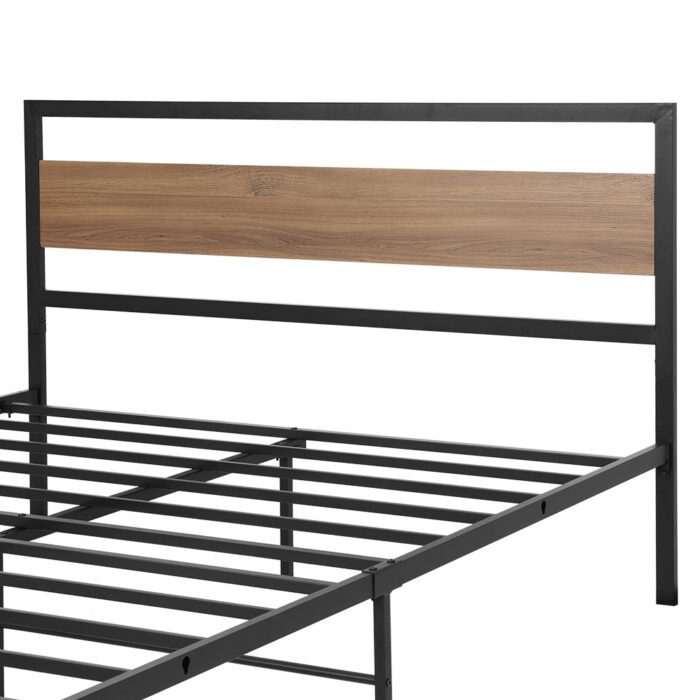 Artiss Bed Frame Queen Size Metal Base Mattress Platform Foundation Black DREW - Image 3