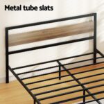 Artiss Bed Frame Queen Size Metal Base Mattress Platform Foundation Black DREW - Image 5