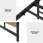 Artiss Bed Frame Queen Size Metal Base Mattress Platform Foundation Black DREW - Image 6