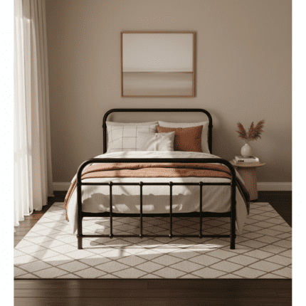Artiss Bed Frame Metal Bed Frame LEO - Single (Black)