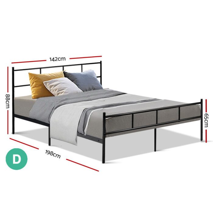 Artiss Bed Frame Double Metal Bed Frame SOL - Image 2