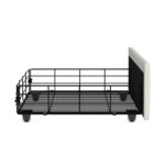 Oikiture Bed Frame Trundle Storage Metal Drawers Set of 2 White - Image 7