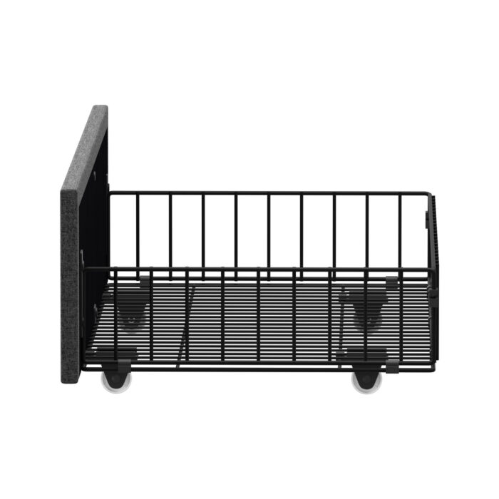 Oikiture 4x Trundle Drawers for Bed Frame w/ Wheels Storage Metal Grey - Image 7