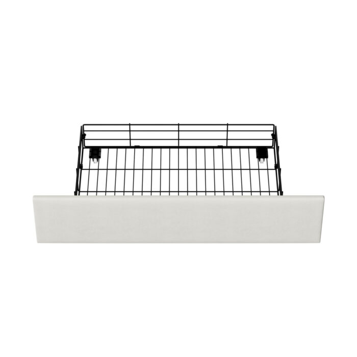 Oikiture Bed Frame Trundle Storage Metal Drawers Set of 4 White - Image 3