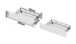 Oikiture Bed Frame Trundle Storage Metal Drawers Set of 4 White - Image 4