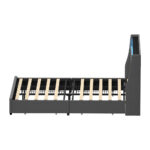 Oikiture King Size Bed Frame Headboard RGB LED Lights with Drawer USB - Image 5