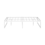 Oikiture Metal Bed Frame Double Size Bed Base White - Image 8