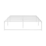 Oikiture Metal Bed Frame Queen Size Bed Base White - Image 6