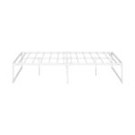 Oikiture Metal Bed Frame Queen Size Bed Base White - Image 9
