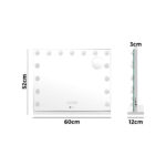 Oikiture Bluetooth Hollywood Makeup Mirror LED 60x52cm - Image 2