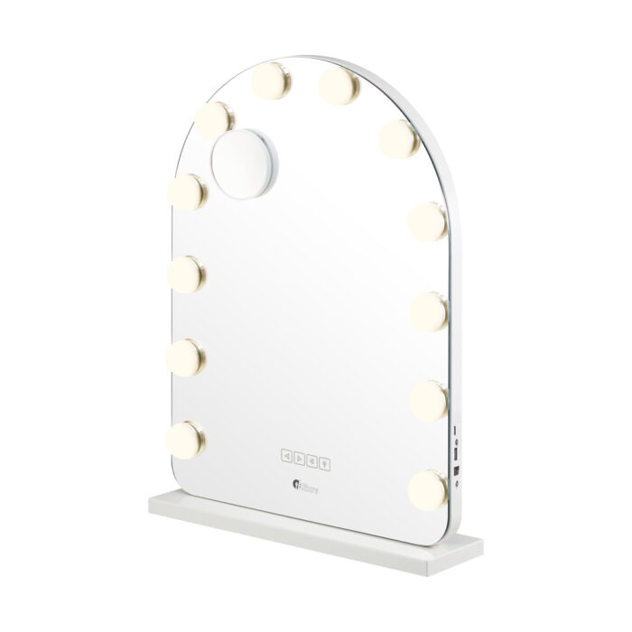 Oikiture LED Arched Makeup Mirror Bluetooth 61x43cm - Image 6