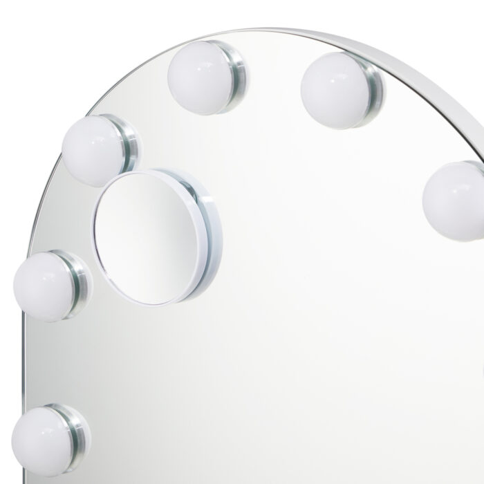 Oikiture LED Arched Makeup Mirror Bluetooth 61x43cm - Image 4