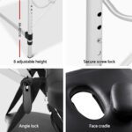 Zenses Massage Table 60cm Portable 3 Fold Aluminium Beauty Bed Black - Image 5