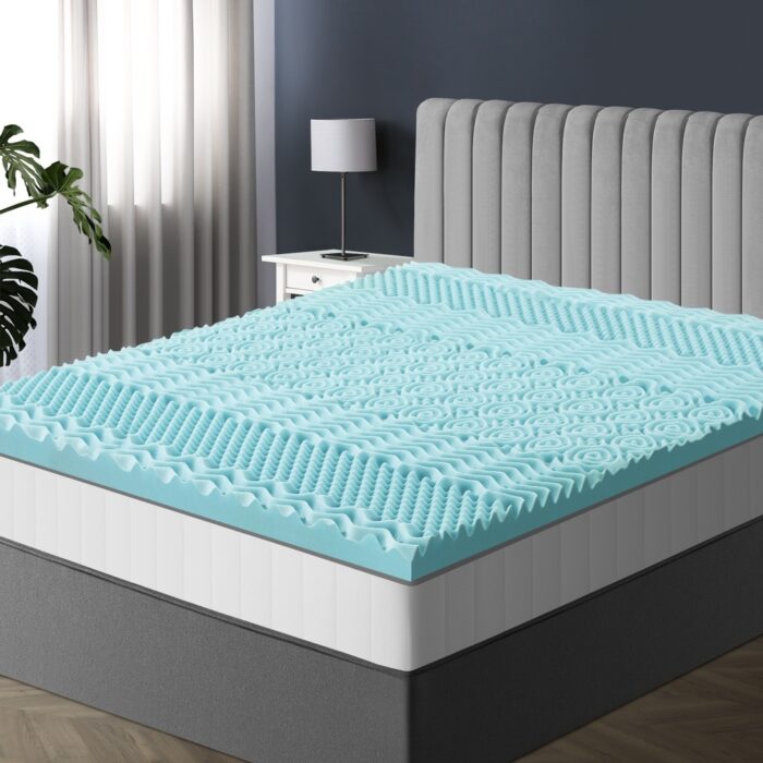 Bedra Cool Gel Memory Foam Mattress Topper 7-Zone 8CM Double - Image 7
