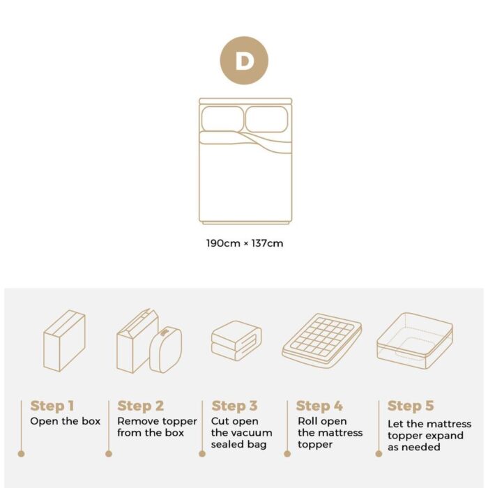 Bedra Double Mattress Topper Pillow Top 1000GSM Microfiber - Image 4