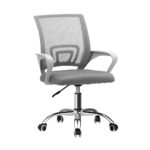 Oikiture Mesh Office Chair Foam Seat White
