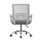Oikiture Mesh Office Chair Foam Seat White - Image 8