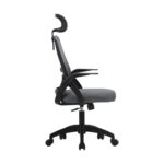 Oikiture Ergonomic Office Chair Back Support Dark Grey&Black - Image 2
