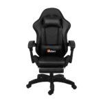 Oikiture Racing Gaming Chair 7 RGB LED 8 Points Massage Black - Image 6