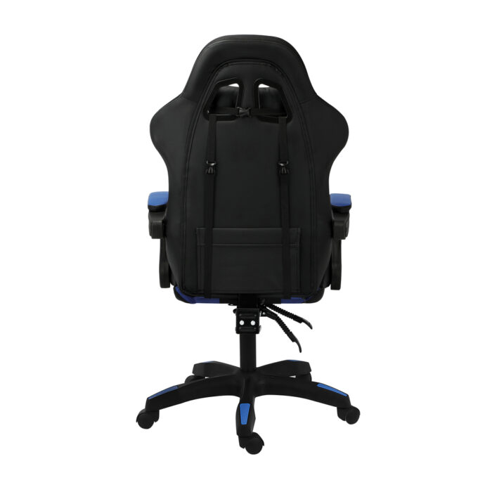 Oikiture Racing Gaming Chair 7 RGB LED 8 Points Massage Black&Blue - Image 7