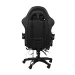 Oikiture Racing Gaming Chair 7 RGB LED 8 Points Massage Black&White - Image 5