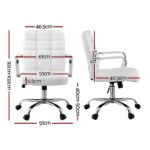 Artiss Office Chair Seat PU Work Computer Desk Chairs - Image 2