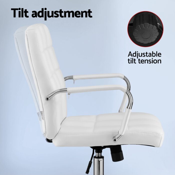 Artiss Office Chair Seat PU Work Computer Desk Chairs - Image 5