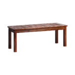 Livsip 120cm Wood Garden Bench Slatted Seat