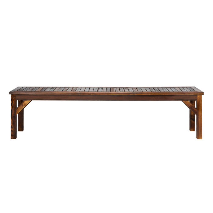 Livsip Garden Bench Wood Patio 190cm Slatted Seat Outdoor - Image 7