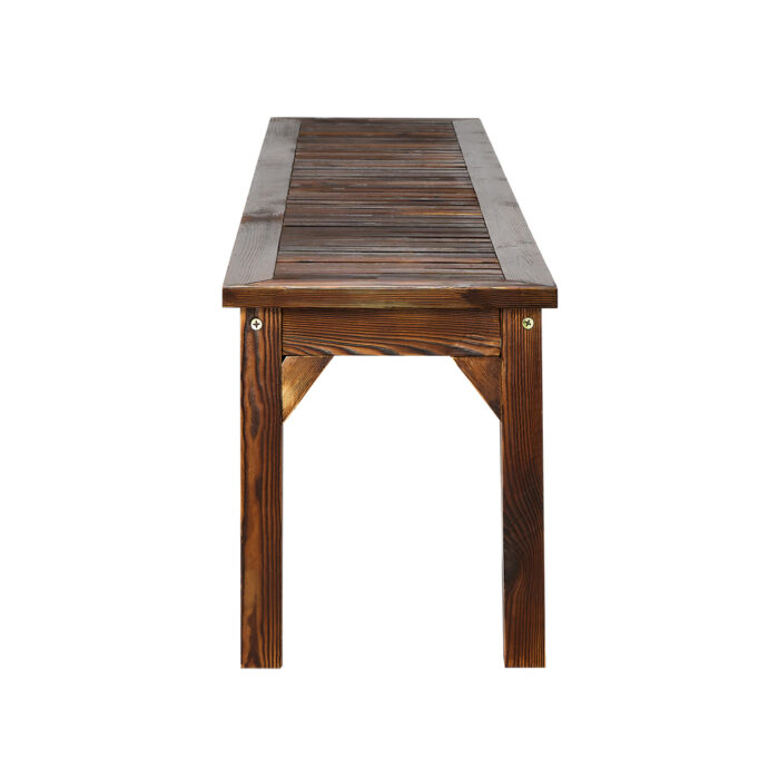 Livsip Garden Bench Wood Patio 190cm Slatted Seat Outdoor - Image 5
