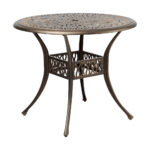 Livsip Garden Table Bronze Cast Aluminium Dining Table 75cm