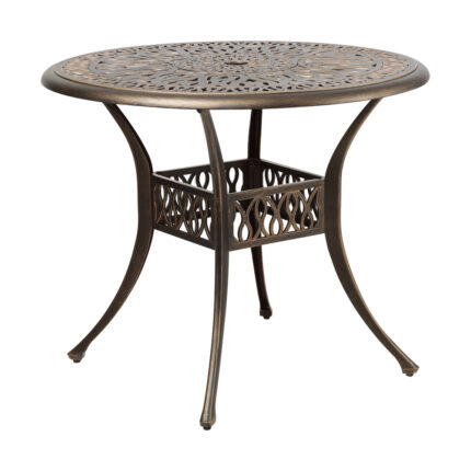 Livsip Garden Table Bronze Cast Aluminium Dining Table 75cm