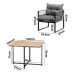 Livsip 5PCS Outdoor Dining Set Garden Table Chairs with Cushions - Image 6