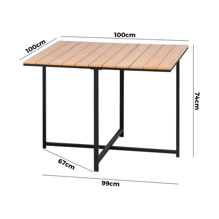 Livsip Outdoor Dining Table Lounge Setting Wood-Plastic - Image 3
