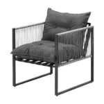 Livsip 5PCS Outdoor Dining Set Round Table PE Wicker Chairs - Image 7