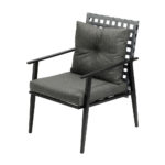 Livsip Outdoor Dining Set 2 Seater Marble Table Rattan Armchair - Image 7