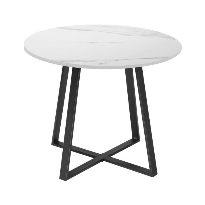 Livsip Outdoor Dining Set 4 Seater Marble Table Rattan Armchair - Image 7