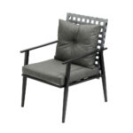 Livsip Outdoor Dining Set 4 Seater Marble Table Rattan Armchair - Image 3