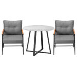 Livsip Outdoor Dining Set 3PCS Garden Lounge Setting - Image 2