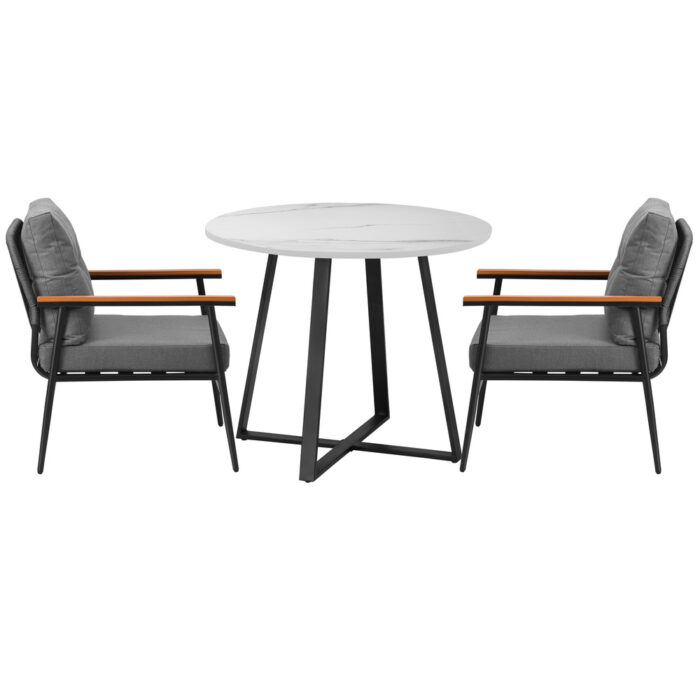 Livsip Outdoor Dining Set 3PCS Garden Lounge Setting - Image 7