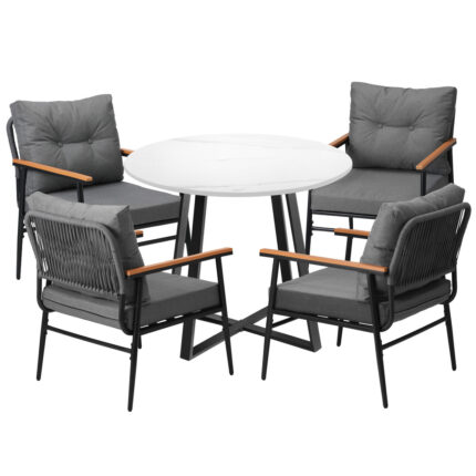 Livsip Outdoor Dining Set 5PCS Garden Lounge Setting