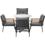 Livsip Outdoor Dining Set 5PCS Garden Lounge Setting - Image 7