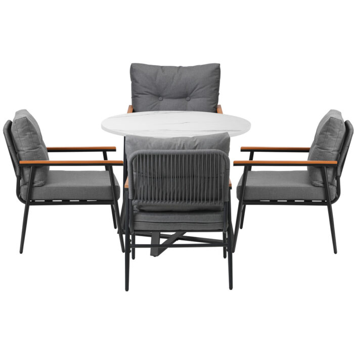 Livsip Outdoor Dining Set 5PCS Garden Lounge Setting - Image 7