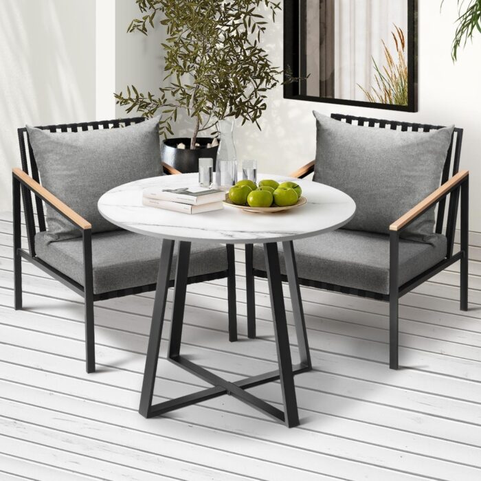 Livsip 3PCS Outdoor Dining Set Table&Sofa Chairs - Image 2