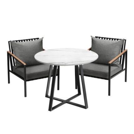 Livsip 3PCS Outdoor Dining Set Table&Sofa Chairs