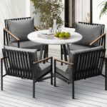 Livsip 5PCS Outdoor Dining Set Table&Sofa Chairs - Image 6