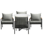 Livsip 5PCS Outdoor Dining Set Table&Sofa Chairs - Image 4