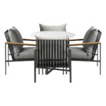 Livsip 5PCS Outdoor Dining Set Table&Sofa Chairs - Image 5