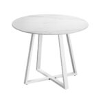 Livsip Outdoor Dining Set Bistro Setting 3PCS White - Image 4